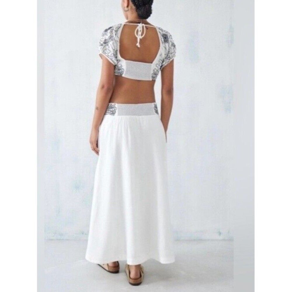 Free People Lotus Set In White Black Combo Size L Msrp $168 NWT - Picture 8 of 8